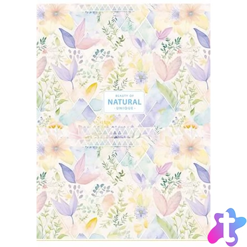 Füzet, tűzött, A4, vonalas, 80 lap, SHKOLYARYK "Natural", vegyes