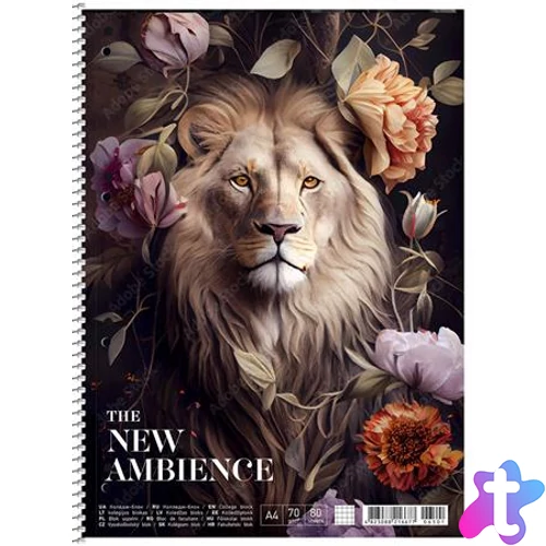 Spirálfüzet, A4+, vonalas, 80 lap, SHKOLYARYK "The New Ambience", vegyes