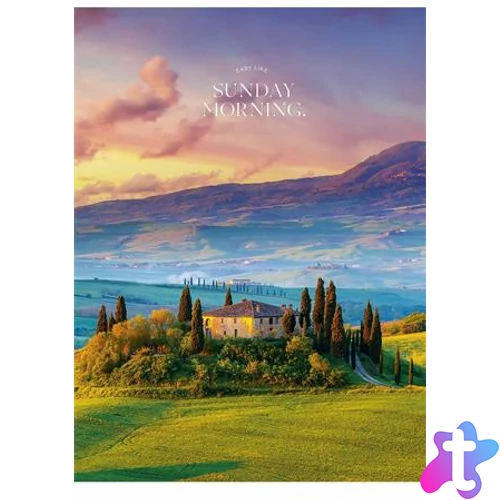 Füzet, tűzött, A4, vonalas, 80 lap, SHKOLYARYK "Sunday Morning", vegyes