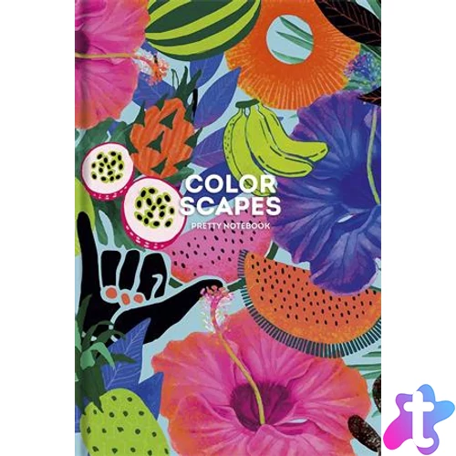 Jegyzetfüzet, A5, kockás, 80 lap, SHKOLYARYK "Color Scapes", vegyes