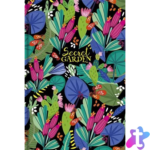 Jegyzetfüzet, A5, vonalas, 80 lap, SHKOLYARYK "Secret Garden", vegyes