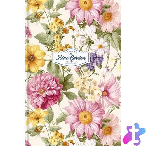 Jegyzetfüzet, A6, kockás, 80 lap, SHKOLYARYK "Blue Garden"