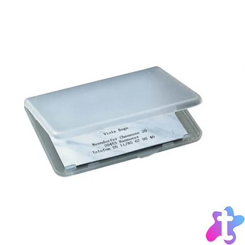 Névjegytartó tárca, műanyag, SIGEL, áttetsző