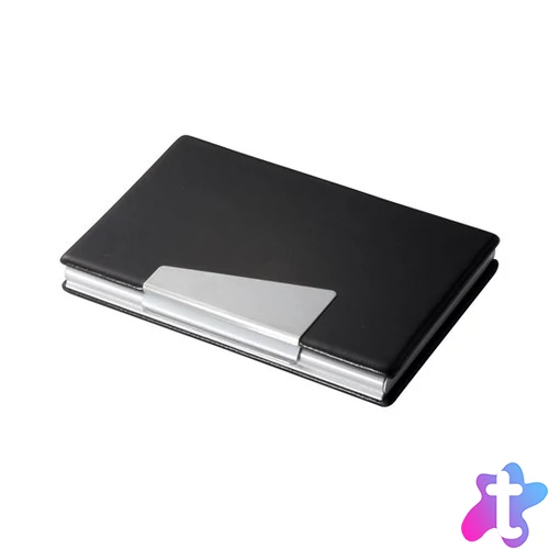 Névjegytartó tárca, alumínium/műbőr, 20 db-os, SIGEL