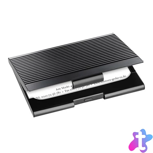 Névjegytartó tárca, fém, 20 db-os, SIGEL