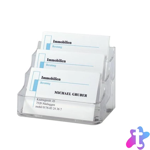 Névjegytartó, műanyag, 210 db-os, SIGEL, áttetsző