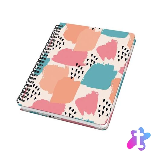 Spirálfüzet, 162x215 mm, pontrácsos, 60 lap, keményfedeles, SIGEL "Jolie" Brush Marks