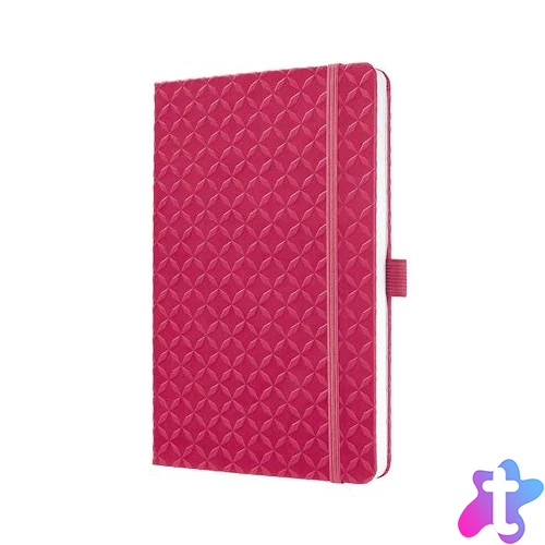 Jegyzetfüzet, exkluzív, 135x203 mm, vonalas, 87 lap, keményfedeles, SIGEL "Jolie", fukszia