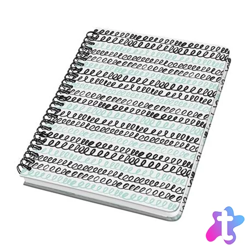 Spirálfüzet, 162x215 mm, pontrácsos, 60 lap, keményfedeles, SIGEL "Jolie", Curly Mint