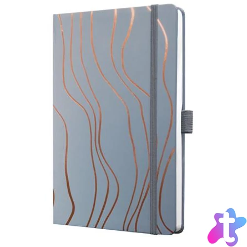 Jegyzetfüzet, exkluzív, 135x203 mm, vonalas, 87 lap, keményfedeles, SIGEL "Jolie", Grey Meringue