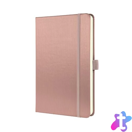 Jegyzetfüzet, exkluzív, A5, vonalas, 97 lap, keményfedeles, SIGEL "Conceptum", pink metál