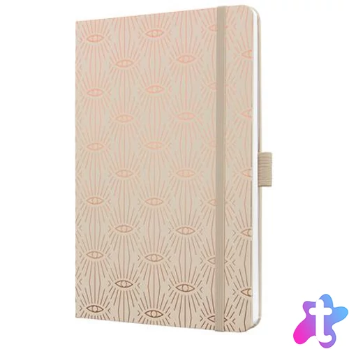 Jegyzetfüzet, exkluzív, A5, vonalas, 87 lap, keményfedeles, SIGEL "Jolie", bézs