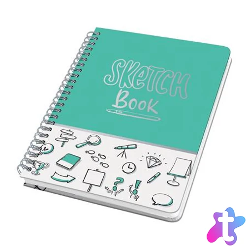 Spirálfüzet, 162x215 mm, pontrácsos, 60 lap, keményfedeles, SIGEL "Jolie", Sketch Book