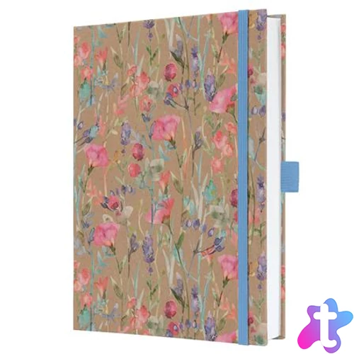 Jegyzetfüzet, exkluzív, A5, vonalas, 96 lap, keményfedeles, SIGEL "Jolie", Pure Wildflowers