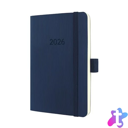 Naptár, A6, heti, 2026, puha borító, SIGEL "Conceptum", éjkék
