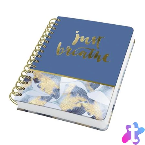 Spirálfüzet, 168x215 mm, pontrácsos, 120 lap, keményfedeles, SIGEL "Jolie Ginko Harmony"