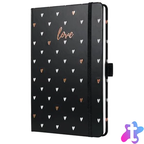 Naptár, A5, heti, 2026, kemény borító, SIGEL "Jolie", Dark love