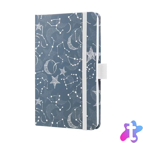 Naptár, A6, heti, 2026, kemény borító, SIGEL "Jolie", Cosmic Fantasy Blue