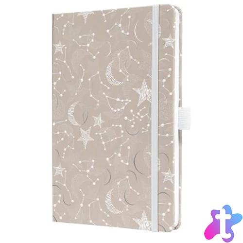 Naptár, A5, heti, 2026, kemény borító, SIGEL "Jolie", Cosmic Fantasy Beige