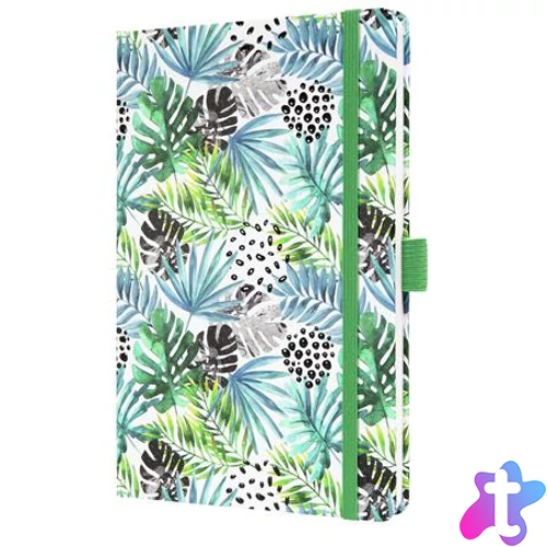 Naptár, A5, heti, 2026, kemény borító, SIGEL "Jolie", Green Jungle Fever