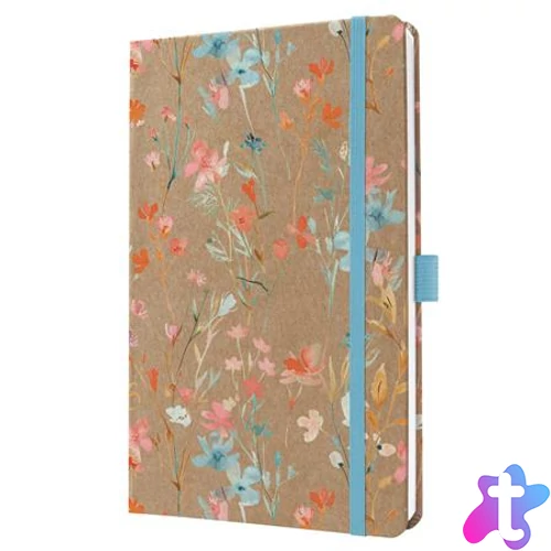 Naptár, A5, heti, 2026, kemény borító, SIGEL "Jolie", Green Floral Serenity