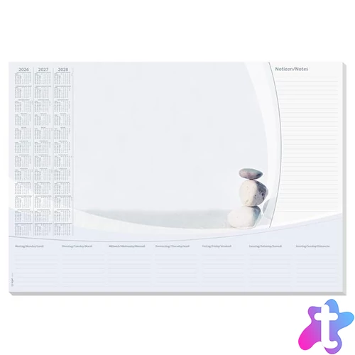 Könyökalátét, 595x410 mm, 3 éves és heti tervezővel, SIGEL "Harmony"