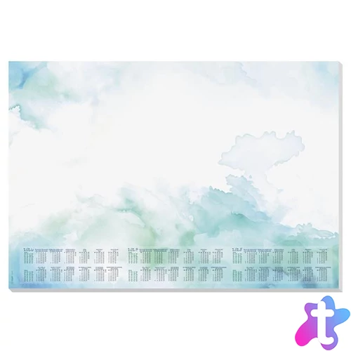 Könyökalátét, 595x410 mm, 3 éves és heti tervezővel, SIGEL "Watercolor Sea"