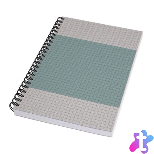 Spirálfüzet, A5, kockás, 80 lap, puhafedeles, SIGEL "Quicknote", kék-szürke