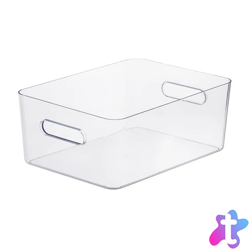 Műanyag tárolódoboz, 15,4 liter, SMARTSTORE "Compact Clear L", átlátszó