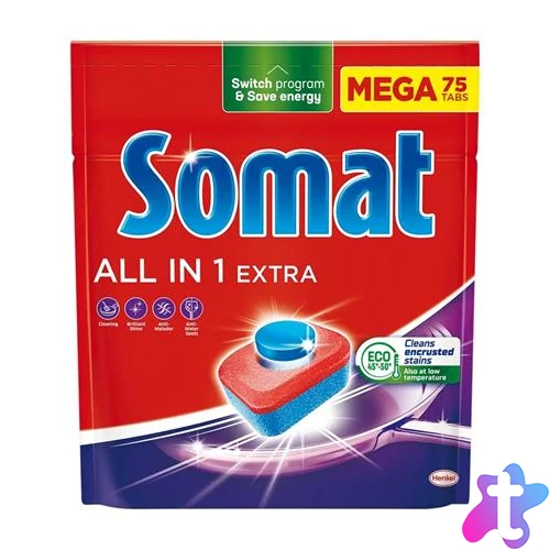 Mosogatógéptabletta, 75 db, SOMAT "All in 1 Extra"