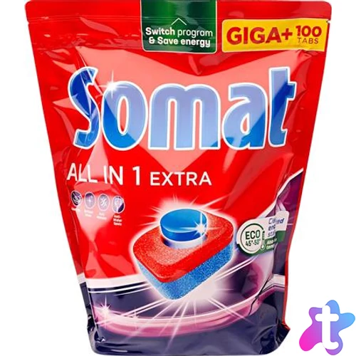 Mosogatógéptabletta, 100 db, SOMAT "All in 1 Extra"