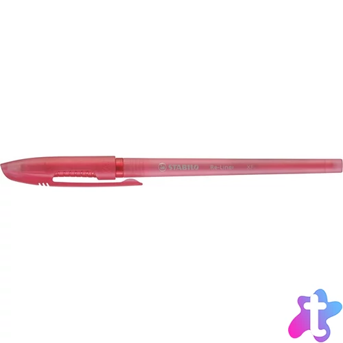 Golyóstoll, 0,35 mm, kupakos, STABILO "Re-Liner", piros