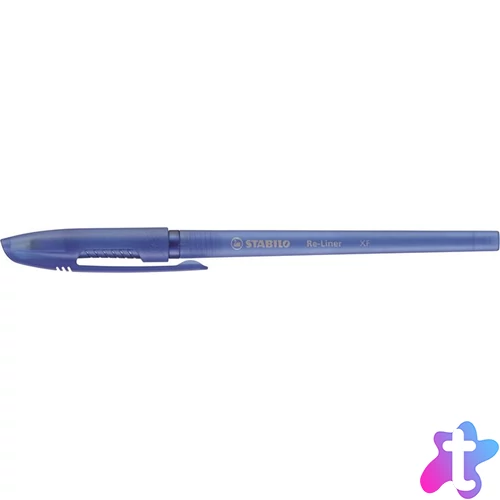 Golyóstoll, 0,35 mm, kupakos, STABILO "Re-Liner", kék