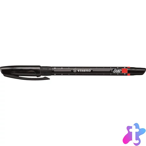 Golyóstoll, 0,45 mm, kupakos, STABILO "Exam Grade", fekete