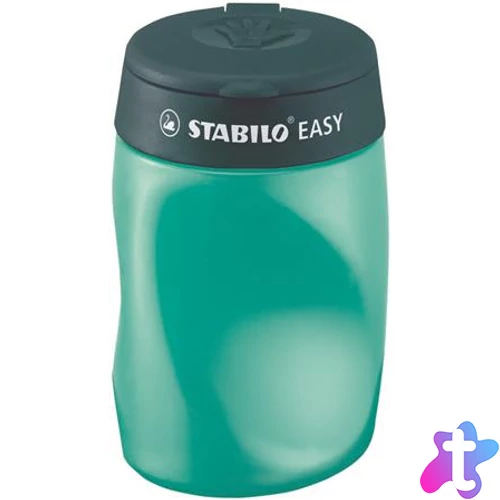 Hegyező, háromlyukú, tartályos, balkezes, STABILO "Easy", olajzöld