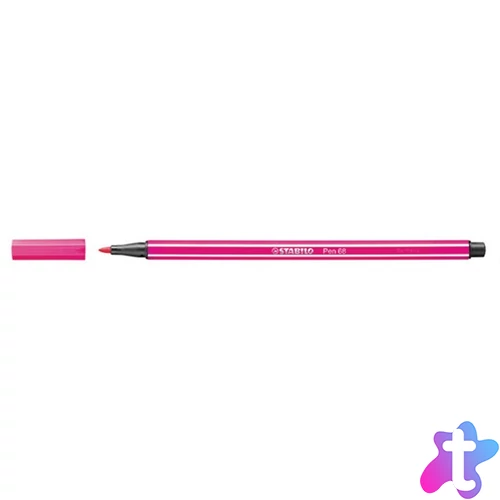 Filctoll, 1 mm, STABILO "Pen 68", rózsaszín