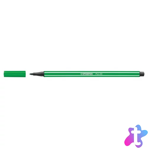 Filctoll, 1 mm, STABILO "Pen 68", zöld