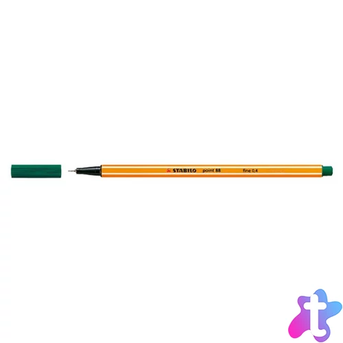 Tűfilc, 0,4 mm, STABILO "Point 88", fenyőzöld