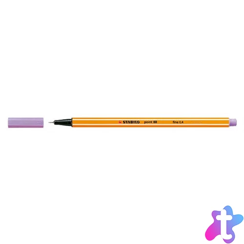 Tűfilc, 0,4 mm, STABILO "Point 88", pasztell-lila