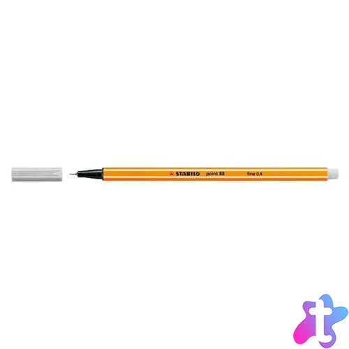 Tűfilc, 0,4 mm, STABILO "Point 88", világos szürke