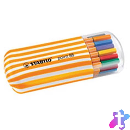 Tűfilc készlet, 0,4 mm, STABILO "Point 88 Zebrui", 20 különböző szín