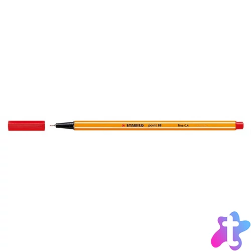 Tűfilc, 0,4 mm, STABILO "Point 88", piros