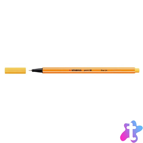 Tűfilc, 0,4 mm, STABILO "Point 88", sárga