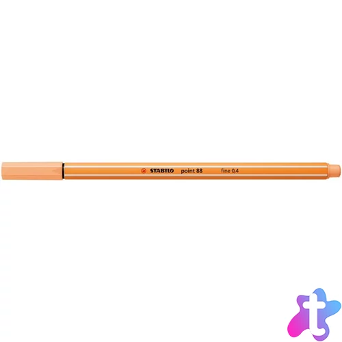 Tűfilc, 0,4 mm, STABILO "Point 88", világosnarancs