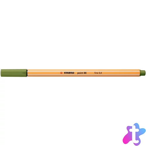 Tűfilc, 0,4 mm, STABILO "Point 88", moha zöld