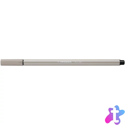Filctoll, 1 mm, STABILO "Pen 68", melegszürke