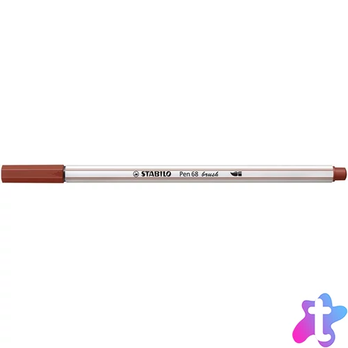 Ecsetirón, STABILO "Pen 68 brush", vörösesbarna
