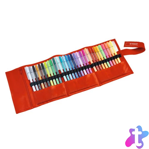 Filctoll, készlet, 1 mm, felcsavarható szett, STABILO "Pen 68", 30 különböző szín