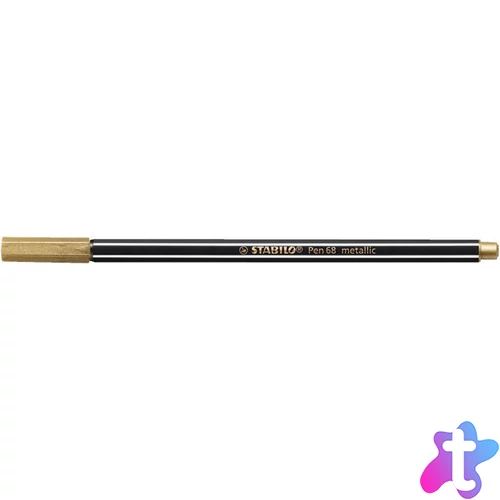 Filctoll, 1,4 mm, STABILO "Pen 68 metallic", arany