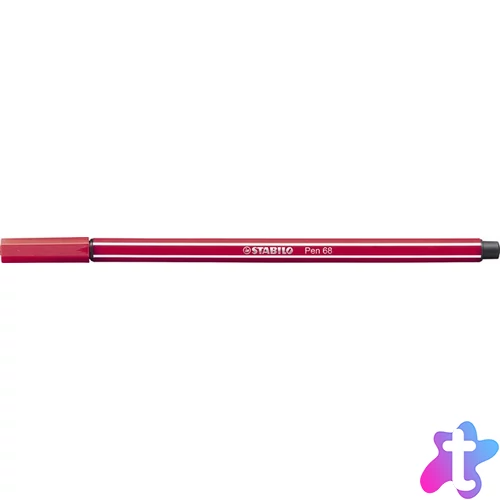 Filctoll, 1 mm, STABILO "Pen 68", sötétpiros